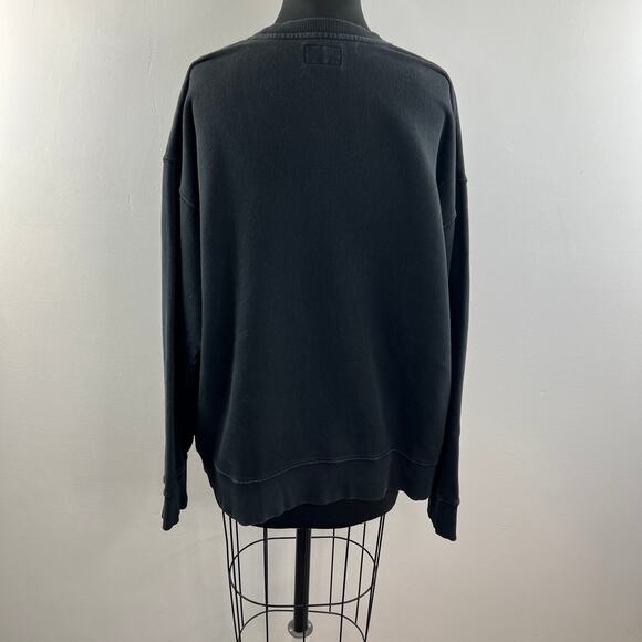 NUDIE JEANS CO Black Cotton Lukas NJCO Pink Circle Pullover Sweatshirt Sz XL - Picture 7 of 9